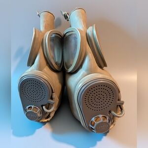 2 Czech Military M10M Gas Mask With Bags, 3 sets of Filters,  Outserts And Cap